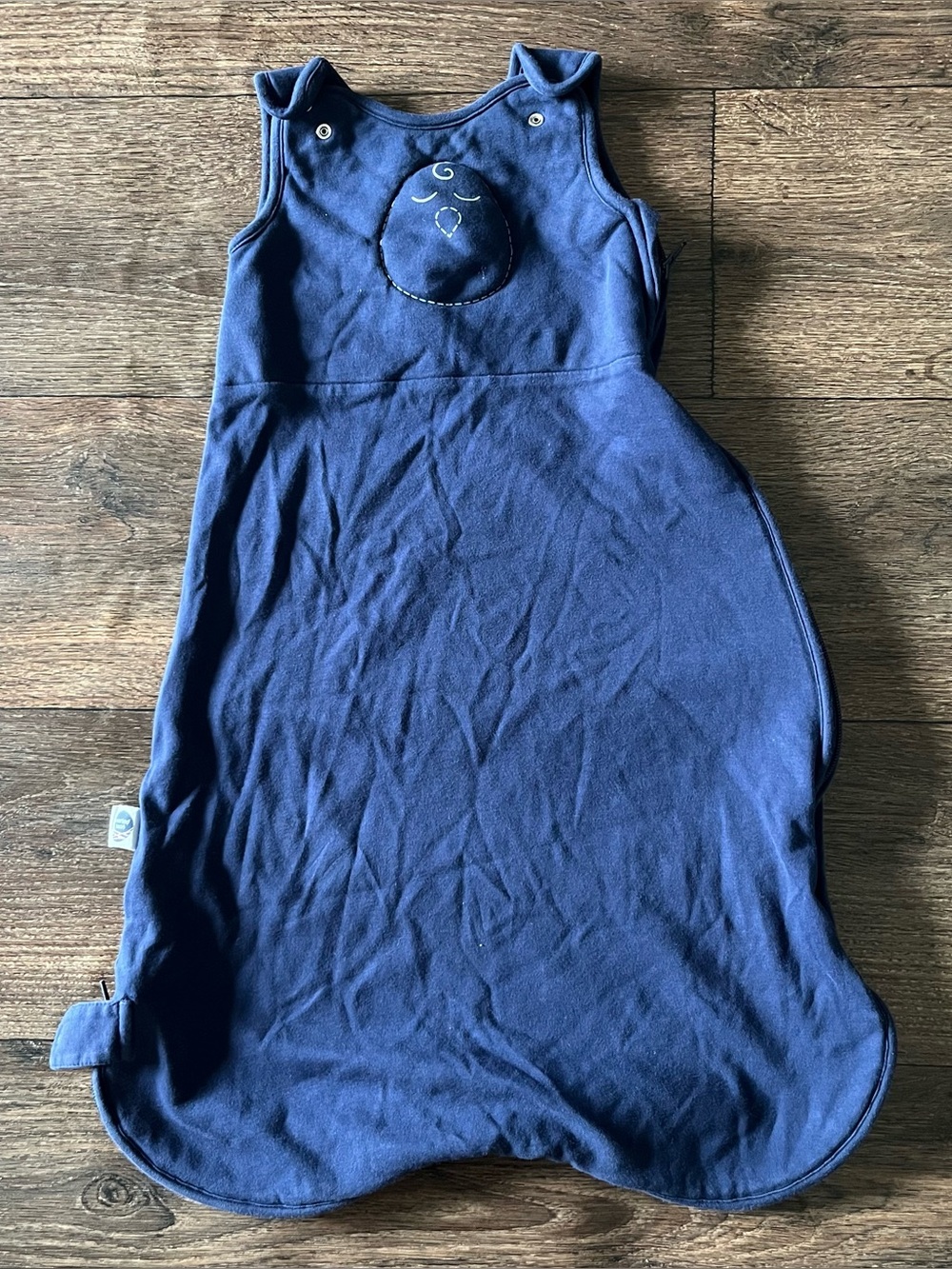 Nested bean Zen sack navy blue cotton baby sleep sack 6-15 months? Swaddle